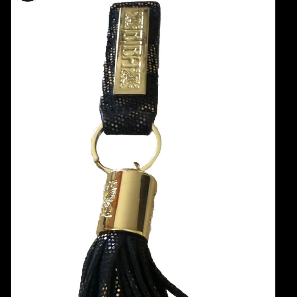 BIBA Black/Gold Tassel Key Chain